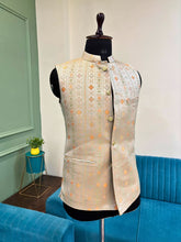 Men Jacquard Work Nehru Jacket - Jaipuri Crown